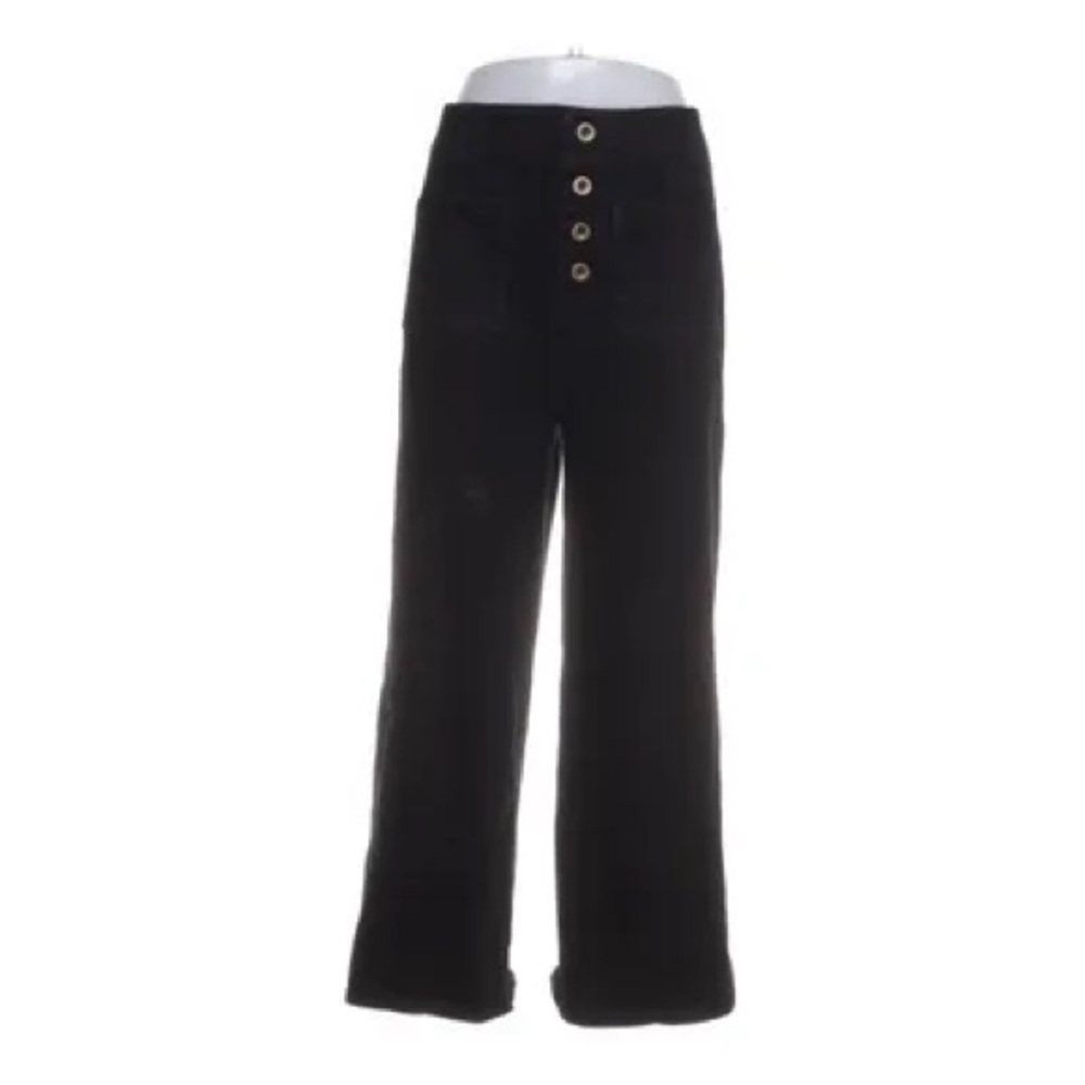 Halara wide leg black jean comfort waist high rise 
Sz M